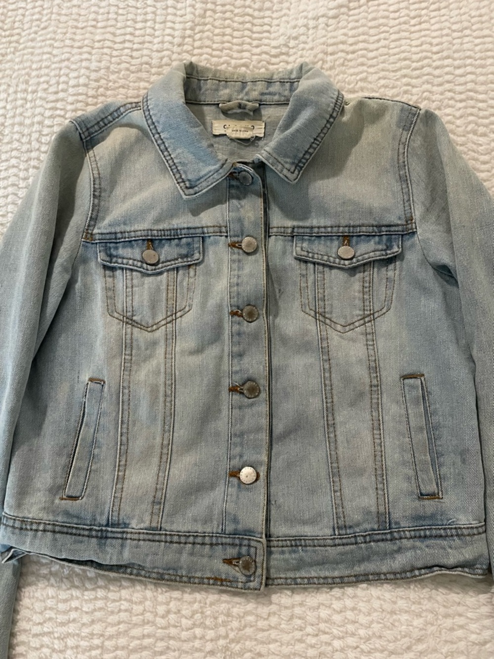 CI SONO Light Blue Denim Jean Jacket | Classic Button-Front Jean Jacket - Picture 3 of 16